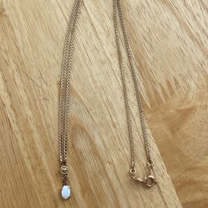 Gold Filled Necklace with Drop